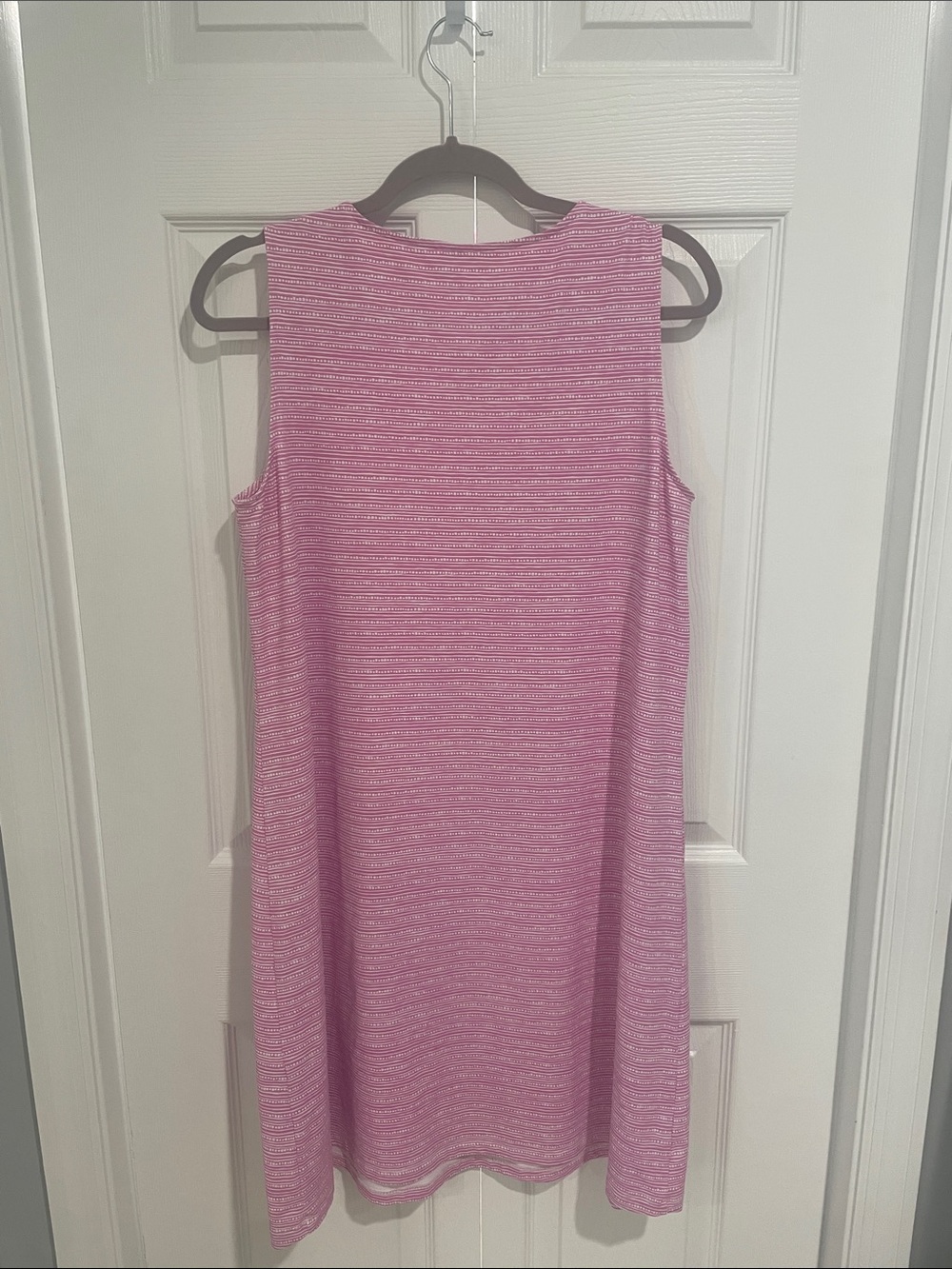 J. McLaughlin Pink and White Sleeveless Shift Dress - Picture 2 of 5